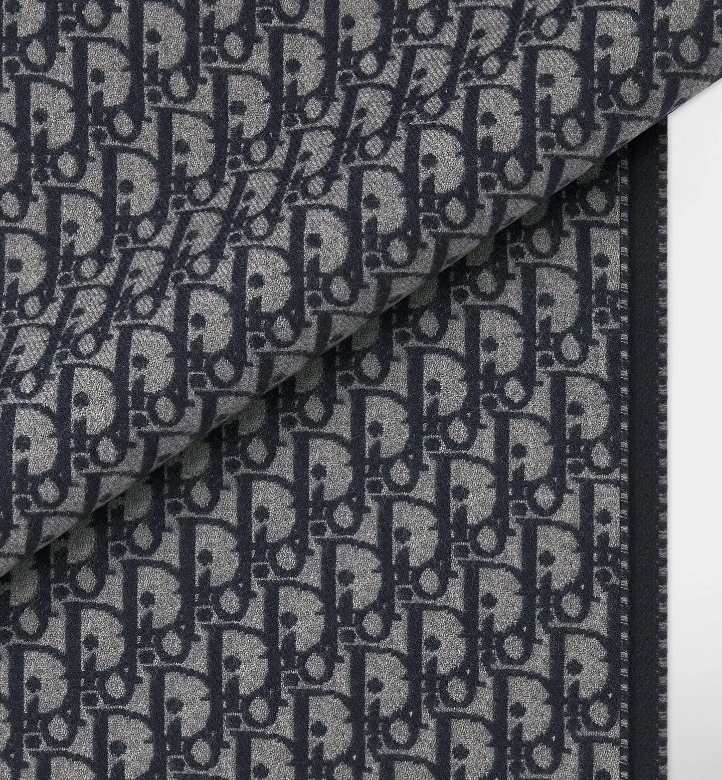 Dior Scarf Oblique Double-Sided Blue and Grey Reversible - photo 3