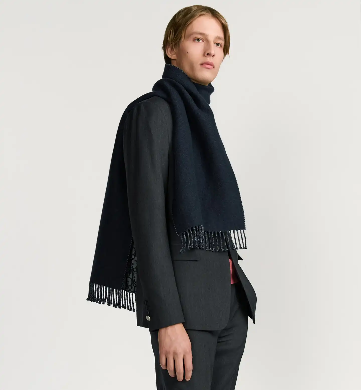 Dior Scarf Oblique Double-Sided Blue and Grey Reversible - photo 6