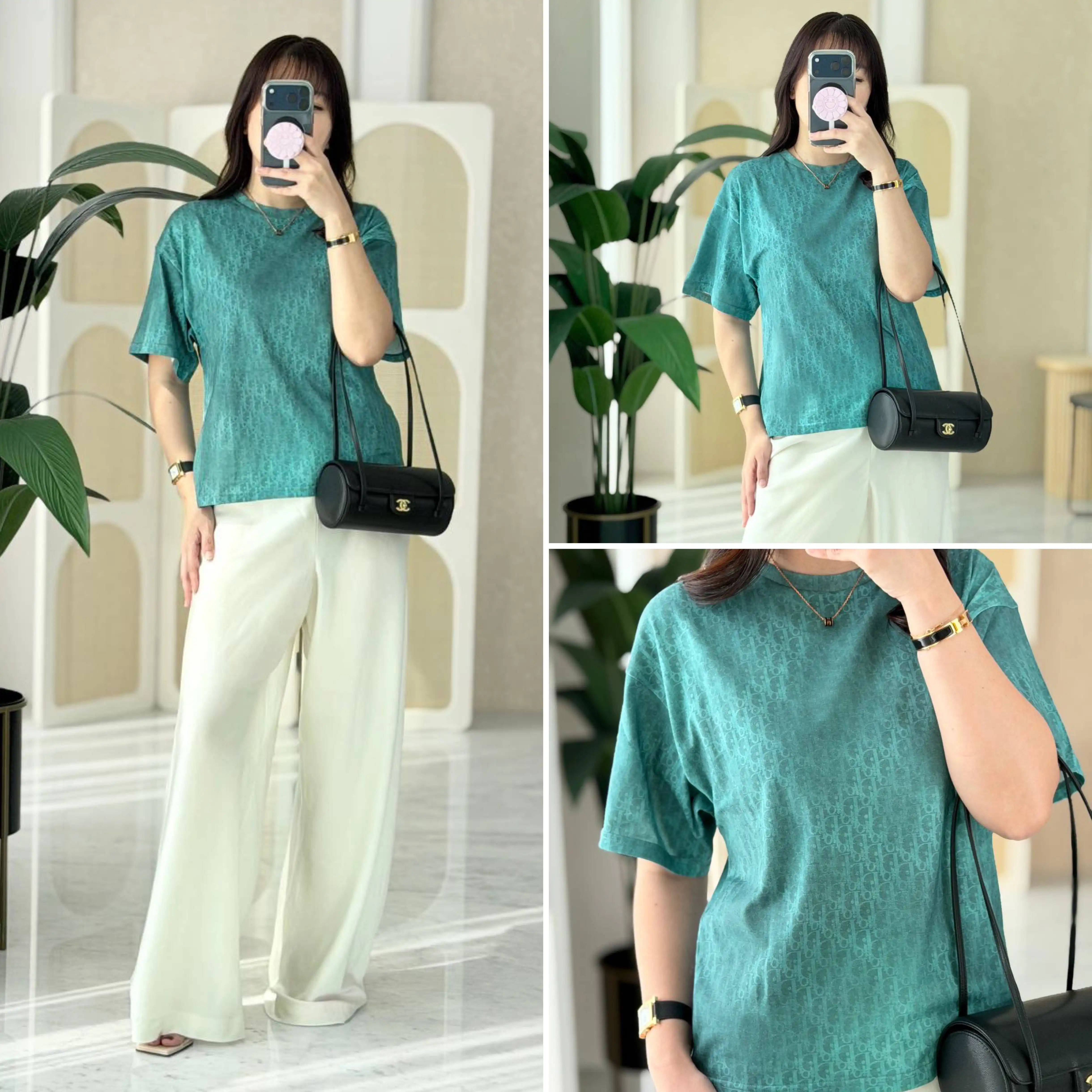 DIOR Dior Tshirt Monogram Emerald Green