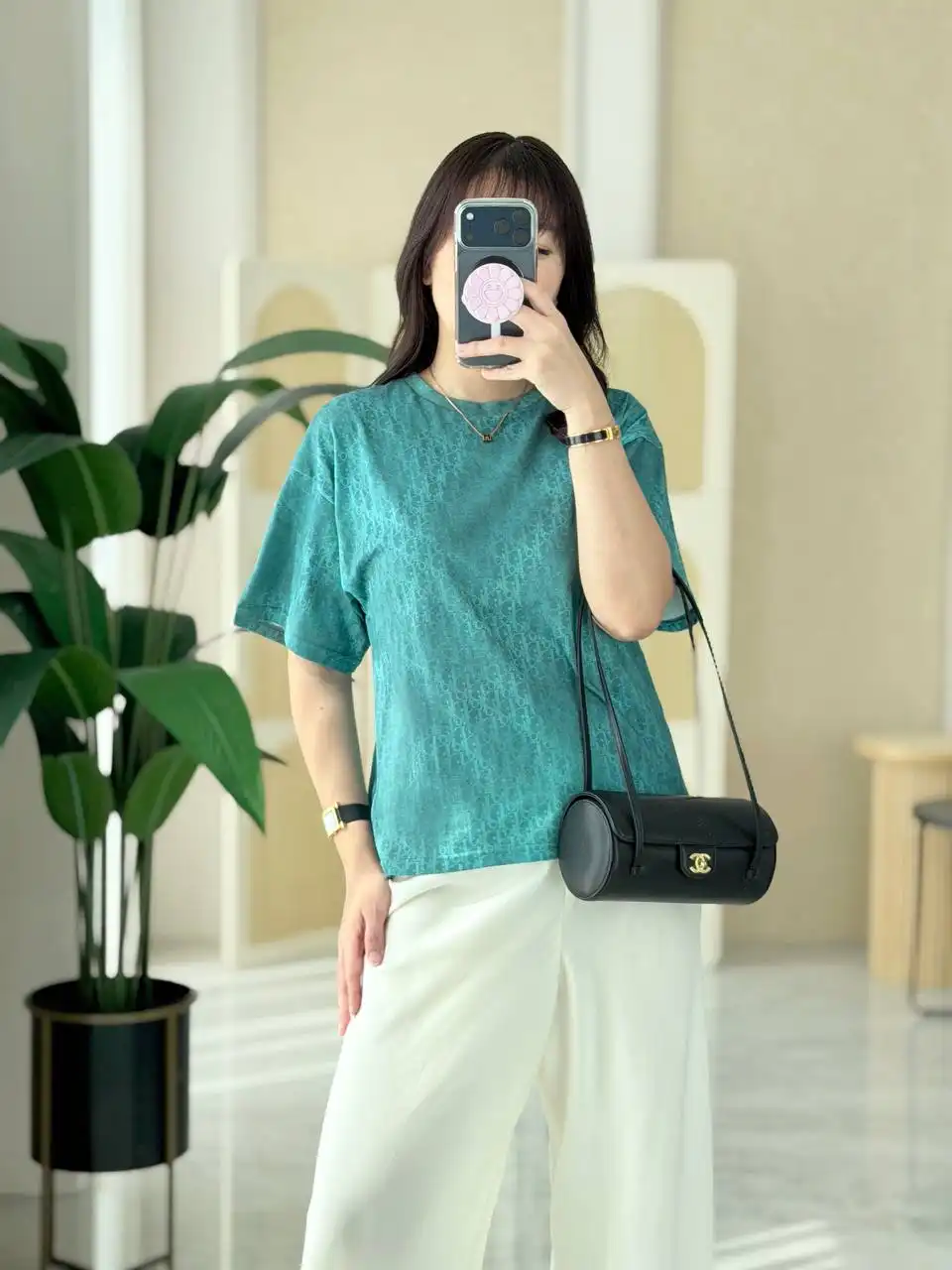 Dior Tshirt Monogram Emerald Green - photo 3