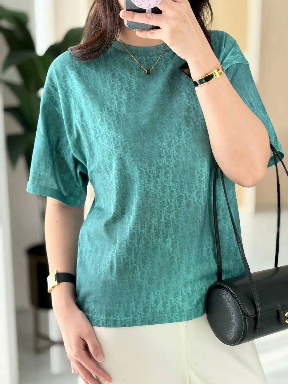 Dior Tshirt Monogram Emerald Green - photo 4