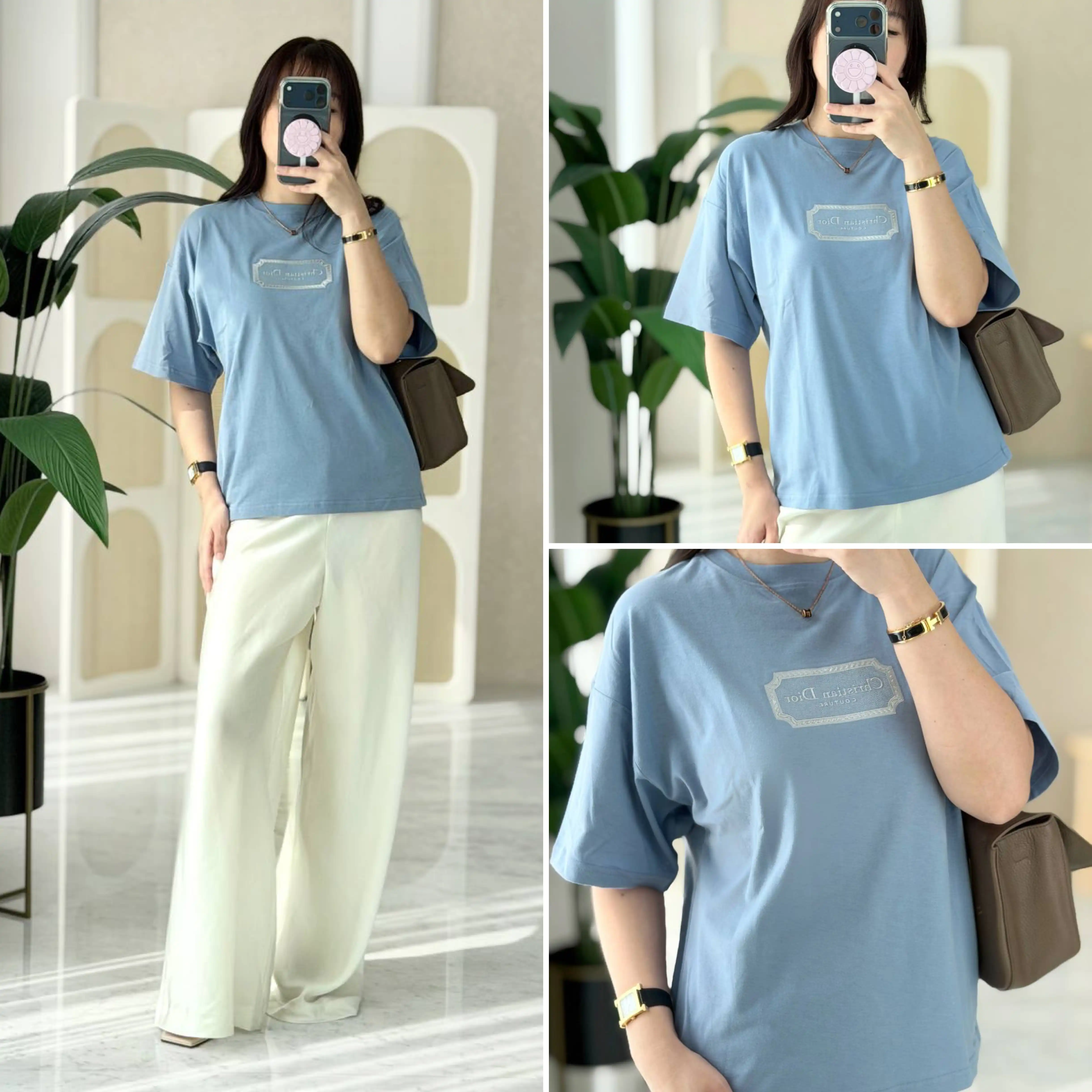 DIOR DIOR Christian Dior Tshirt Couture Blue