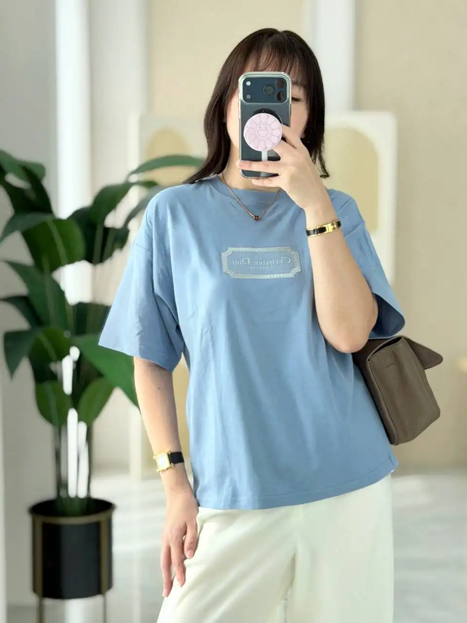 DIOR Christian Dior Tshirt Couture Blue - photo 3