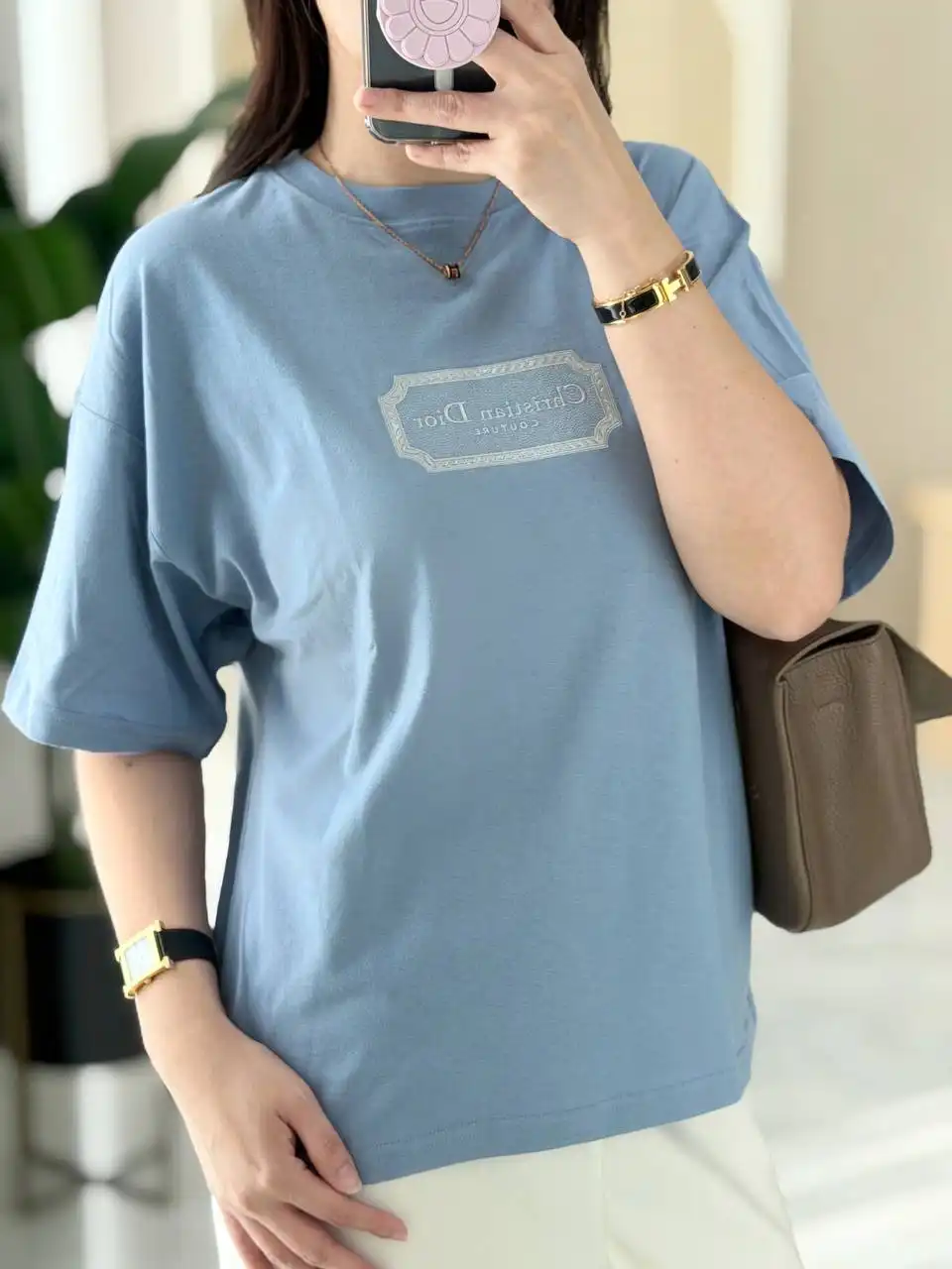 DIOR Christian Dior Tshirt Couture Blue - photo 4