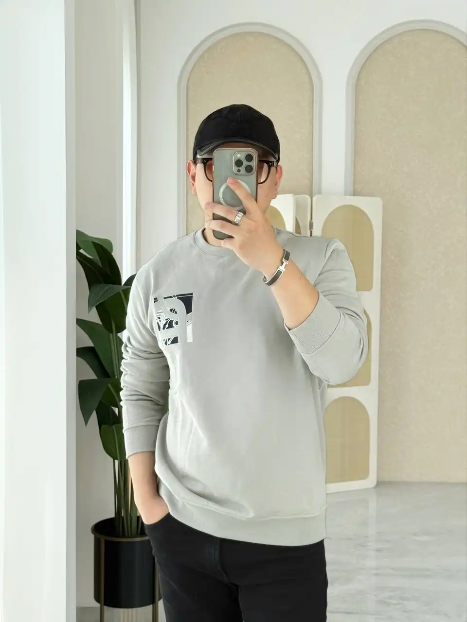 Hermes Sweat Col Rond Patch Soie Ex Libris Mastic - photo 3