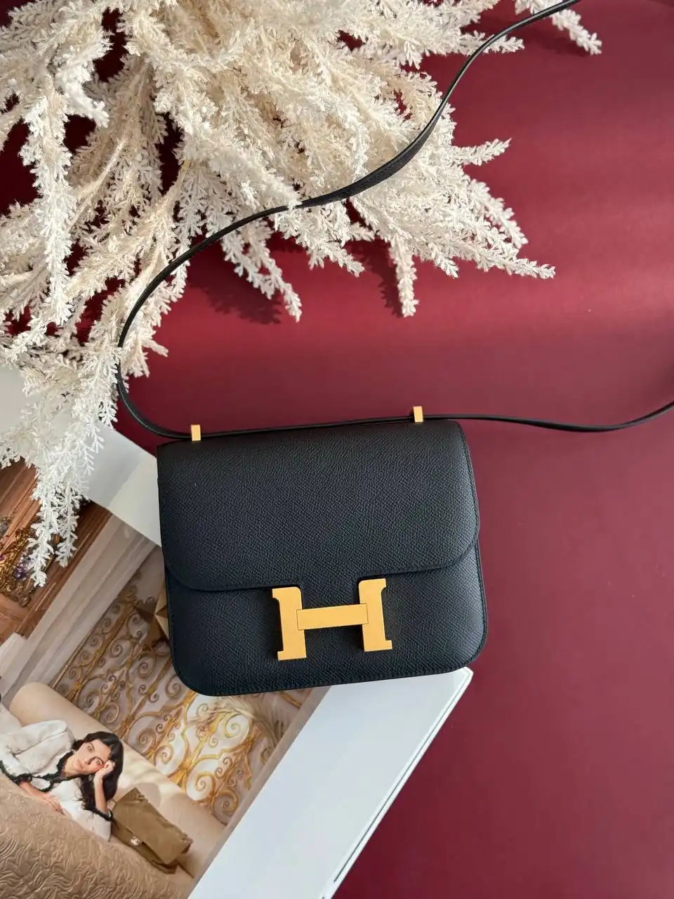 Hermes Hermes Constance 18 / C18 New Black GHW With Mirror