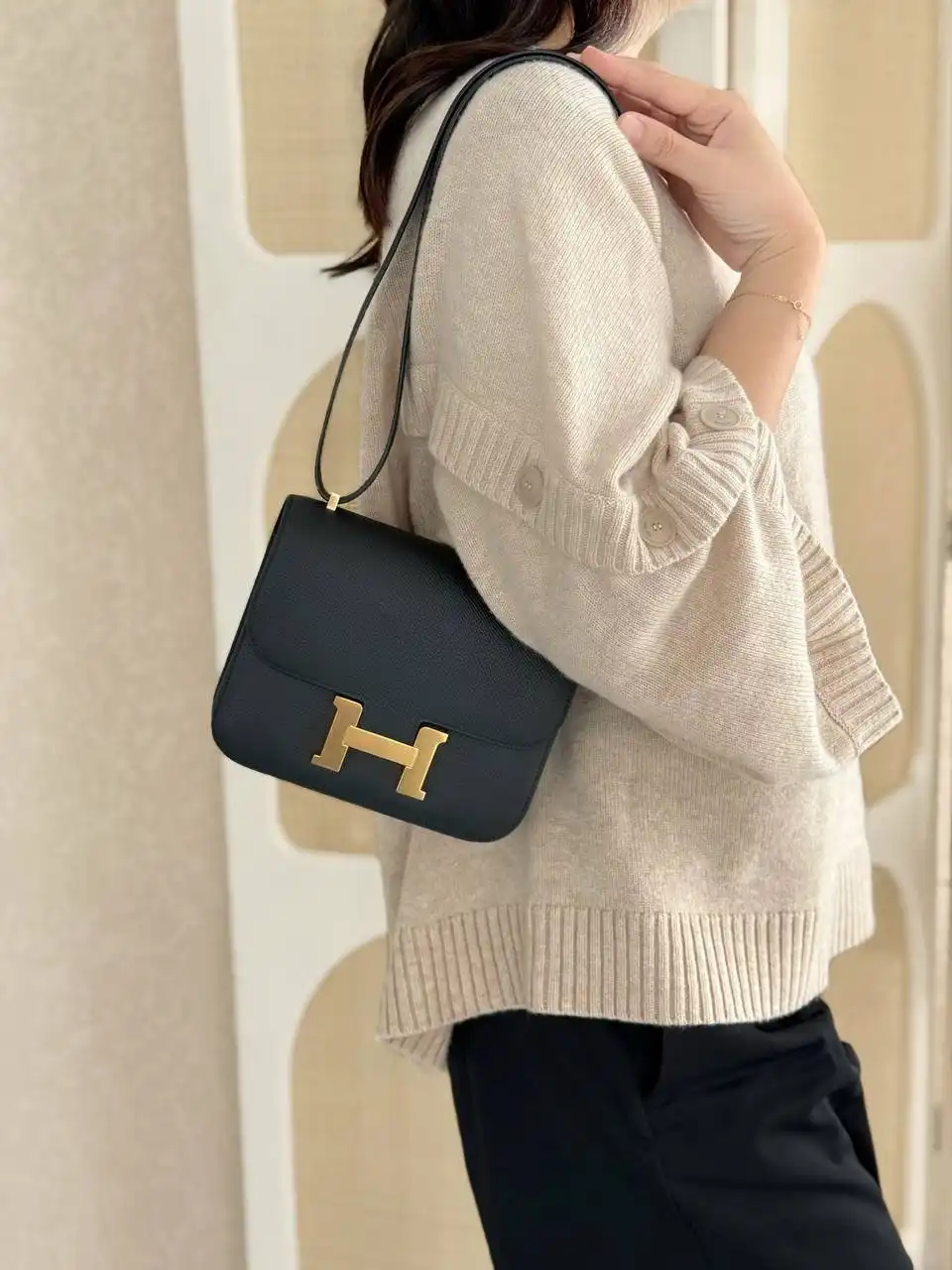 Hermes Constance 18 / C18 New Black GHW With Mirror - photo 3