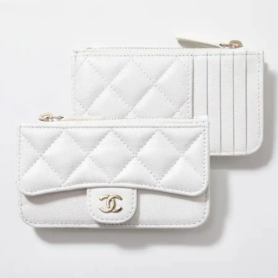 Chanel Classic Mini Thin Wallet White GHW - photo 4