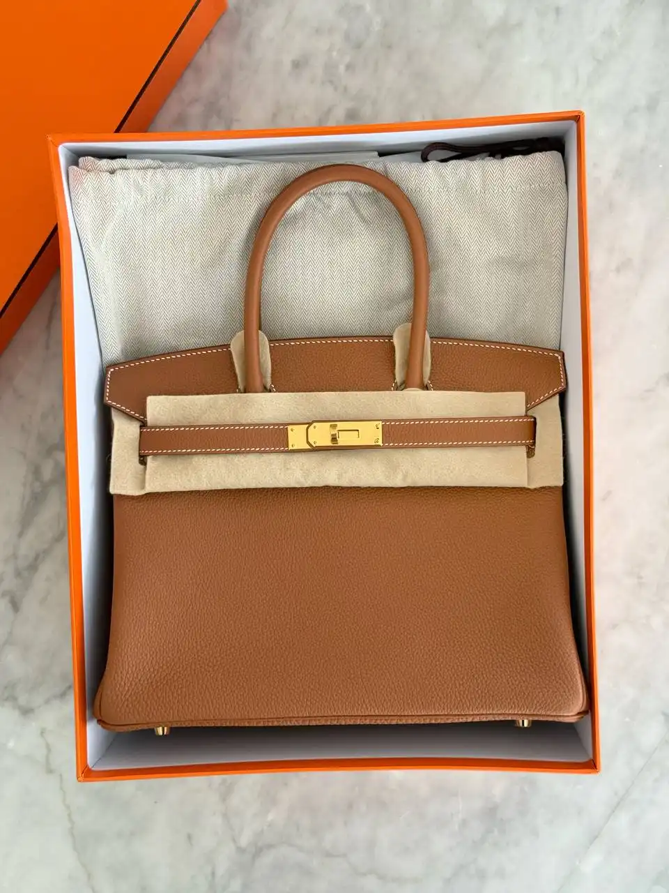 Hermes Hermes Birkin 30 / B30 Togo Gold GHW