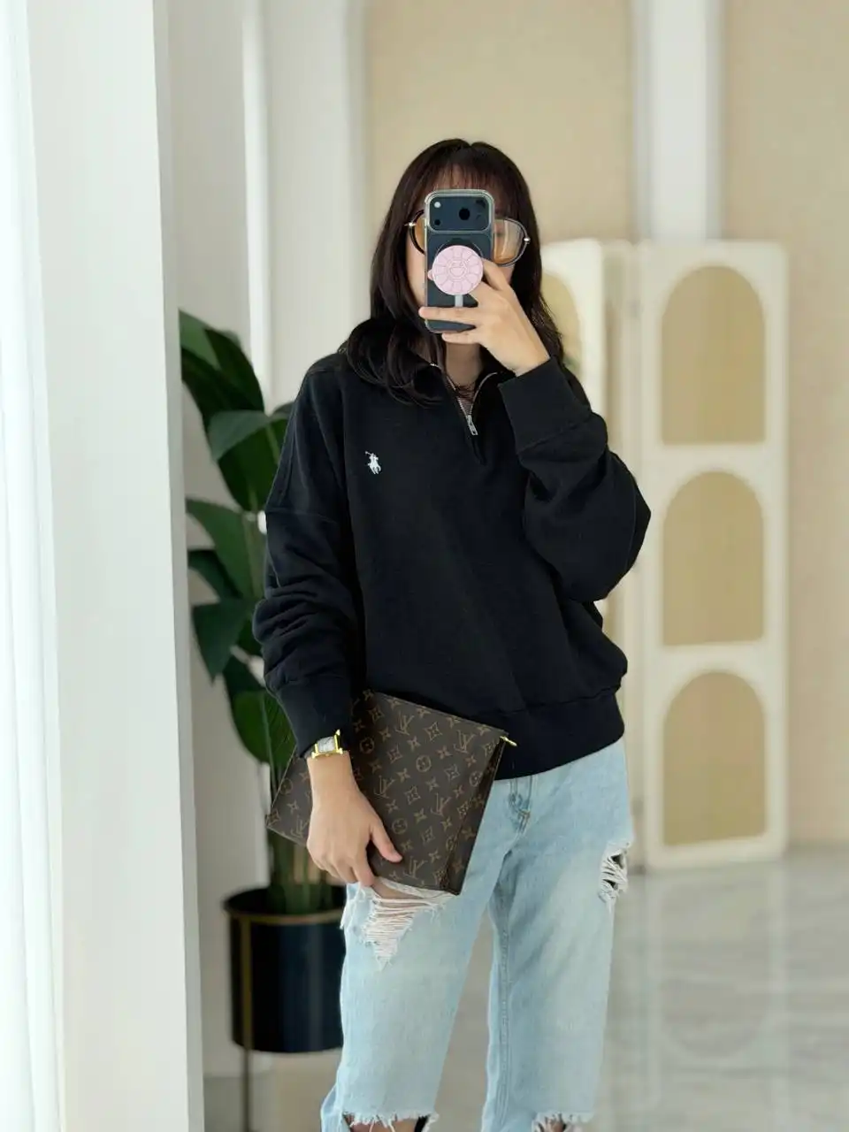 Polo Ralp Lauren Sweatshirt Zip Black - photo 5