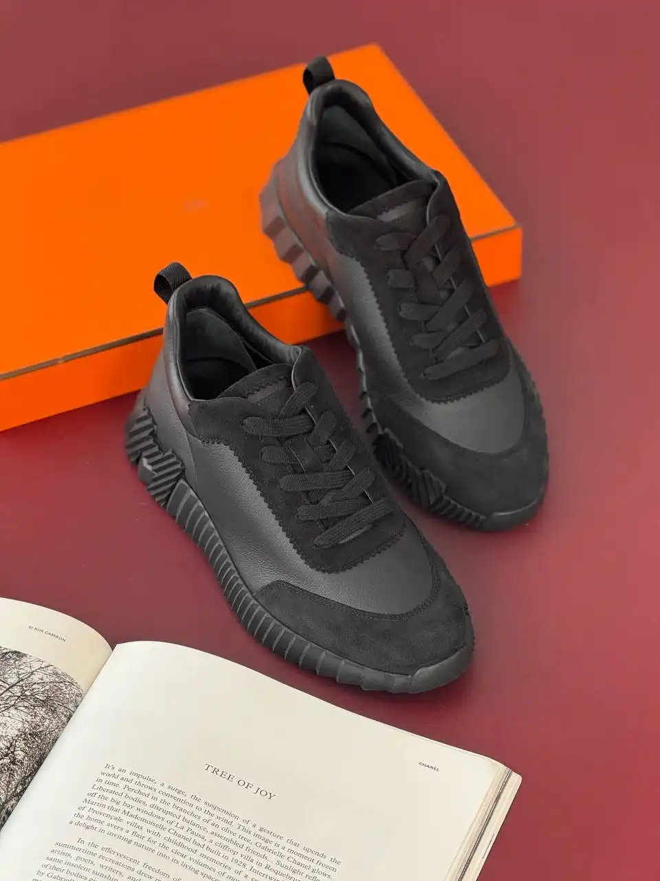 Hermes Hermes Bouncing Sneakers Leather Black Logo Black