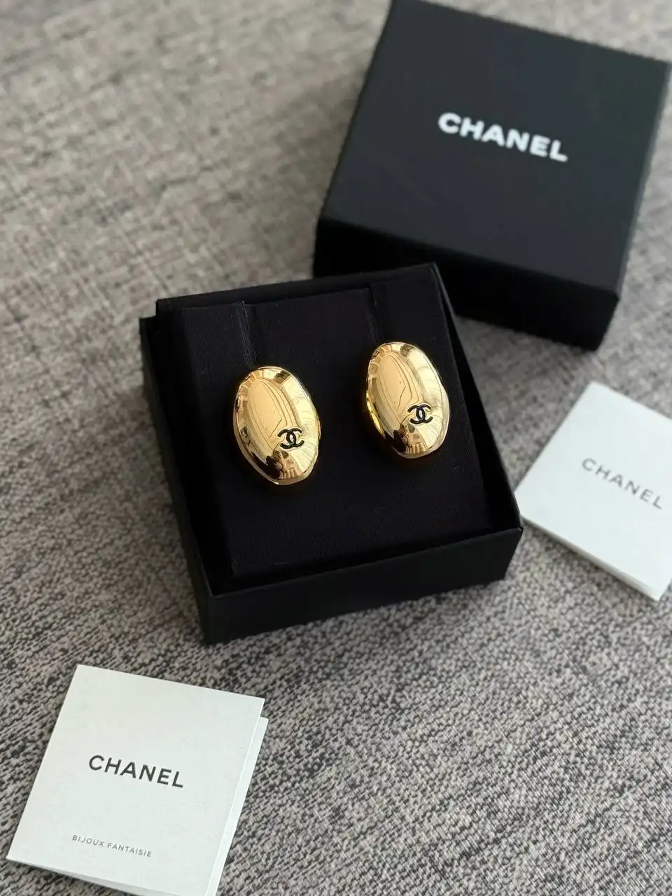 CHANEL Chanel Big Hoop Earring Gold
