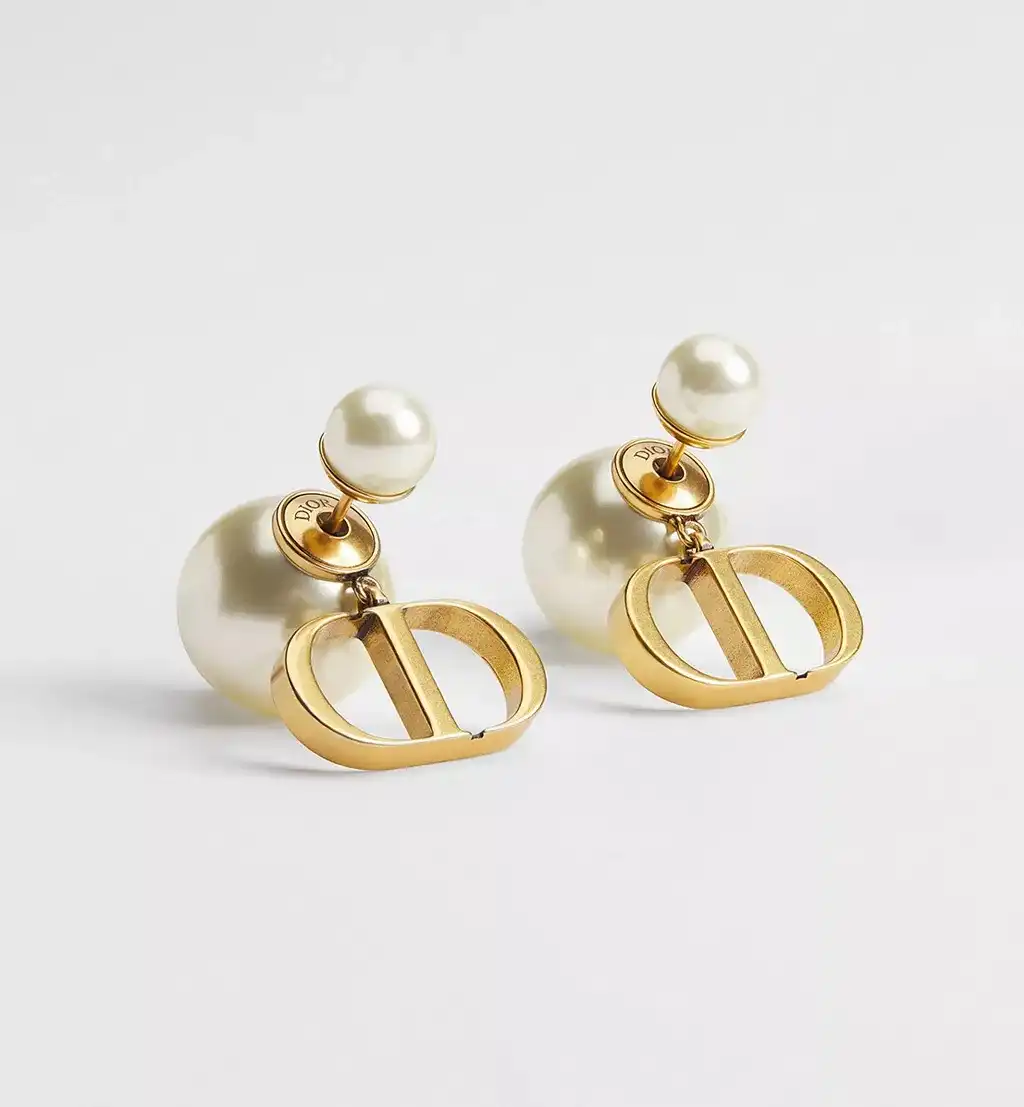 Dior Tribales Earrings Big Logo CD Rustic Gold - photo 3