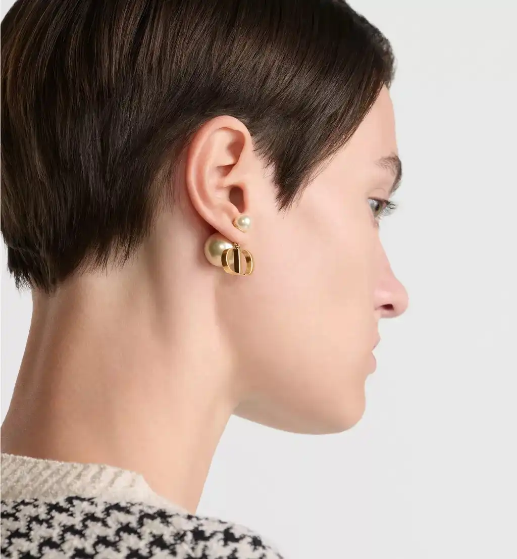 Dior Tribales Earrings Big Logo CD Rustic Gold - photo 5