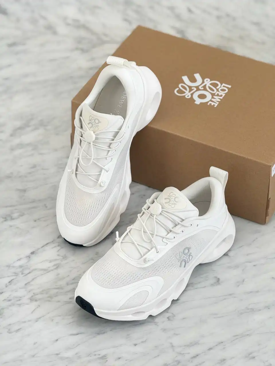 Loewe x On Cloudsolo Sneakers Men White / Light Grey - photo 3