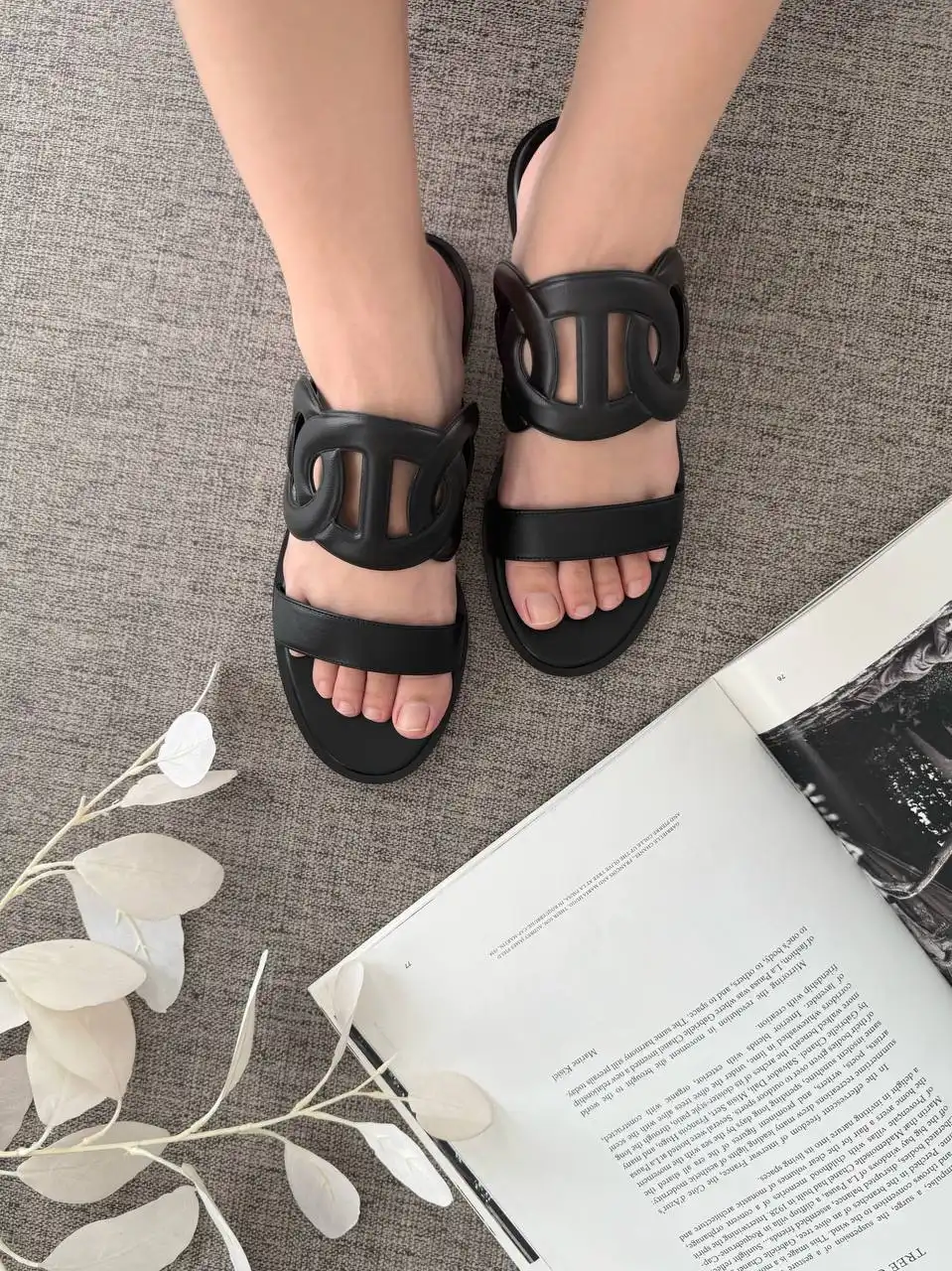 Hermes Lagune Sandal Black / Noir - photo 3