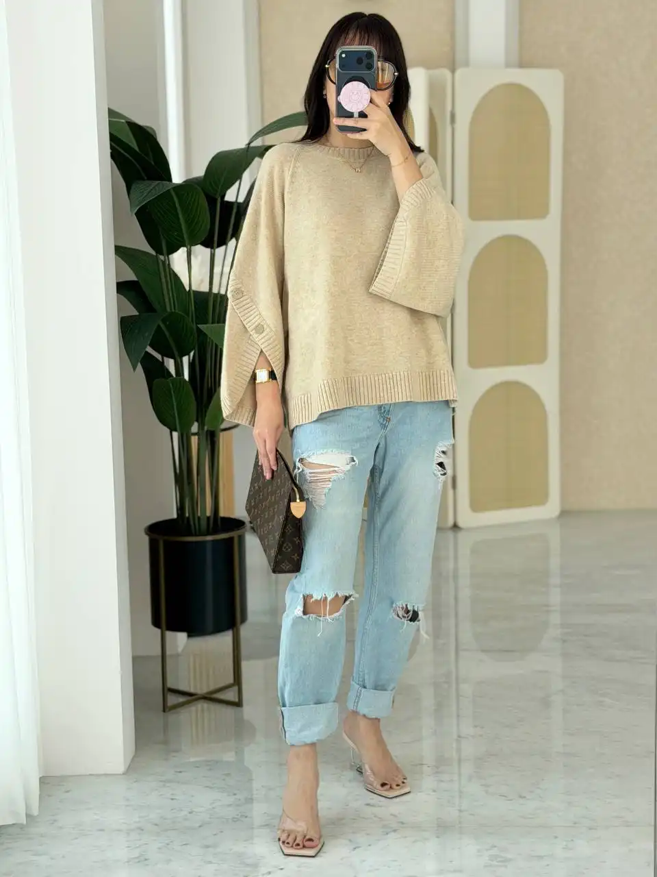 ETC Max Mara Sweatshirt Batwing Beige
