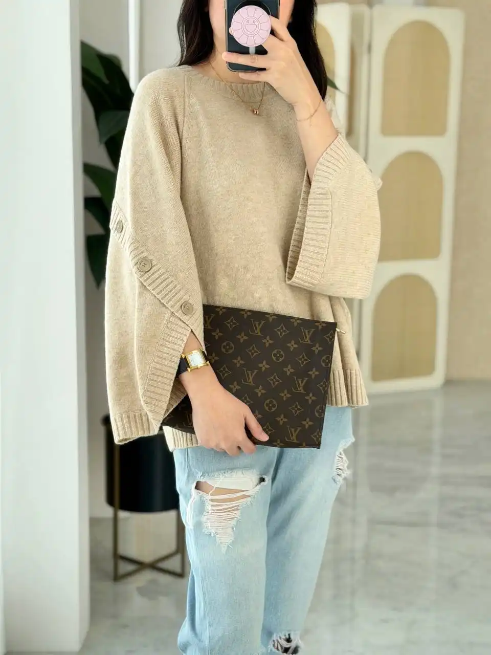 Max Mara Sweatshirt Batwing Beige - photo 3