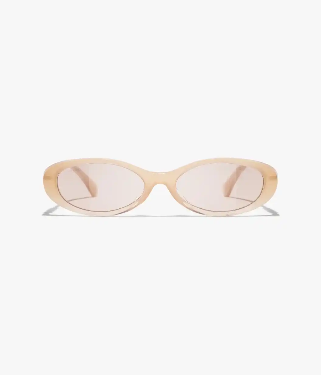 Chanel Oval Sunglasses Frame Acetate & Metal Beige Lenses Beige - photo 4