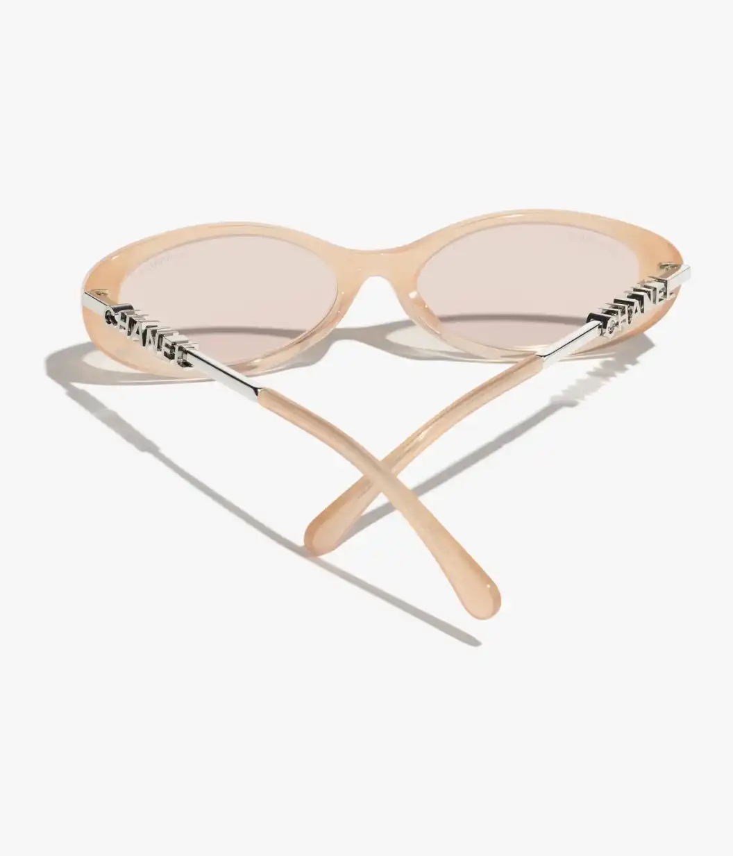 Chanel Oval Sunglasses Frame Acetate & Metal Beige Lenses Beige - photo 5