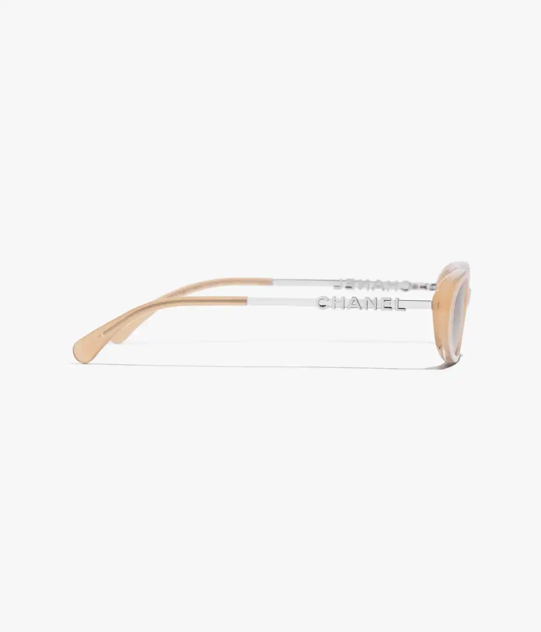 Chanel Oval Sunglasses Frame Acetate & Metal Beige Lenses Beige - photo 6