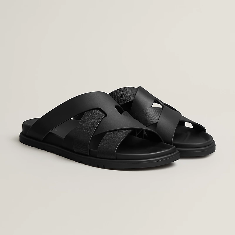 Hermes Hermes Kazimir Sandal Epsom Noir