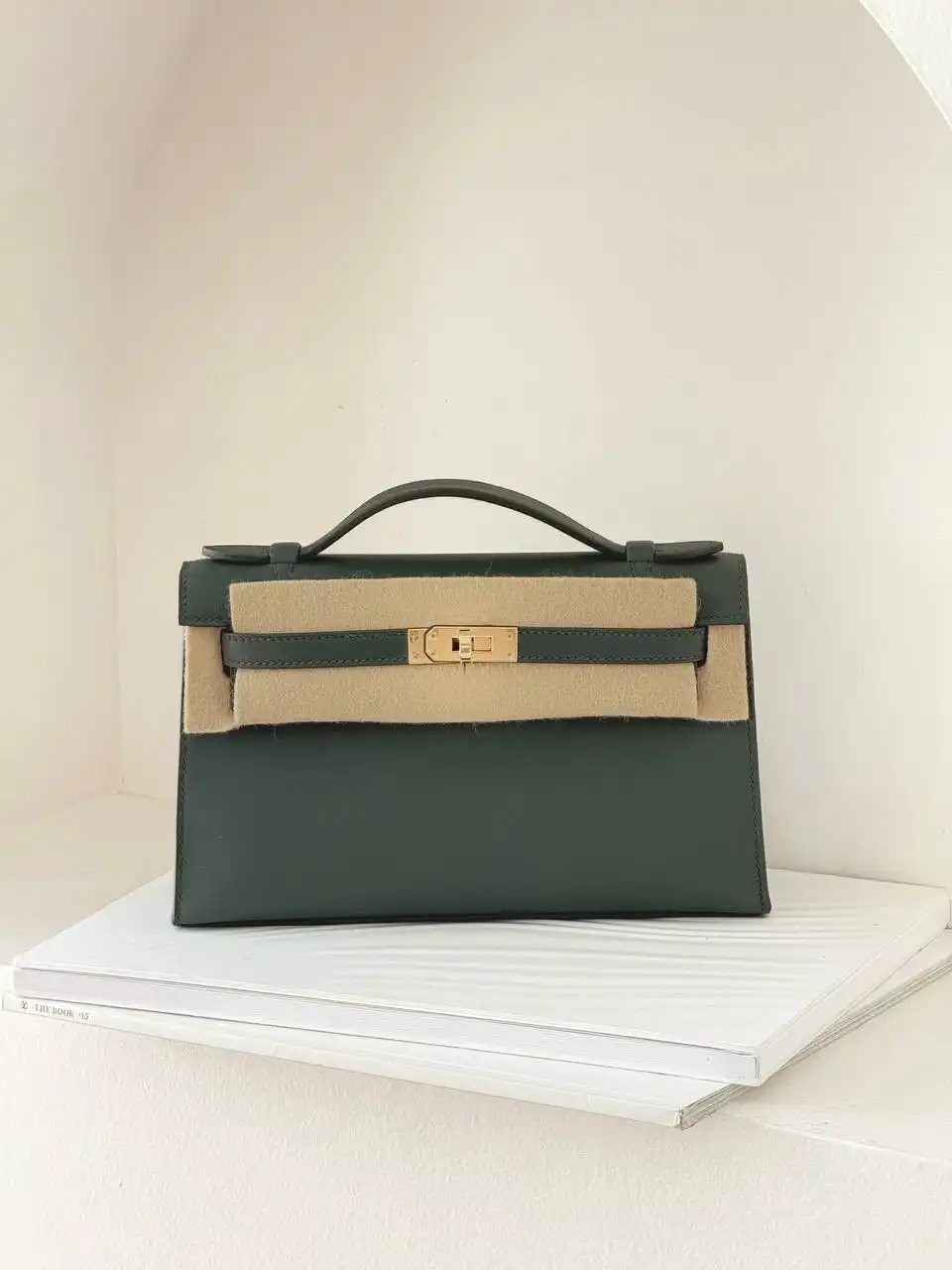 Hermes Hermes Kelly Pochette Mini Vert Mangrove GHW