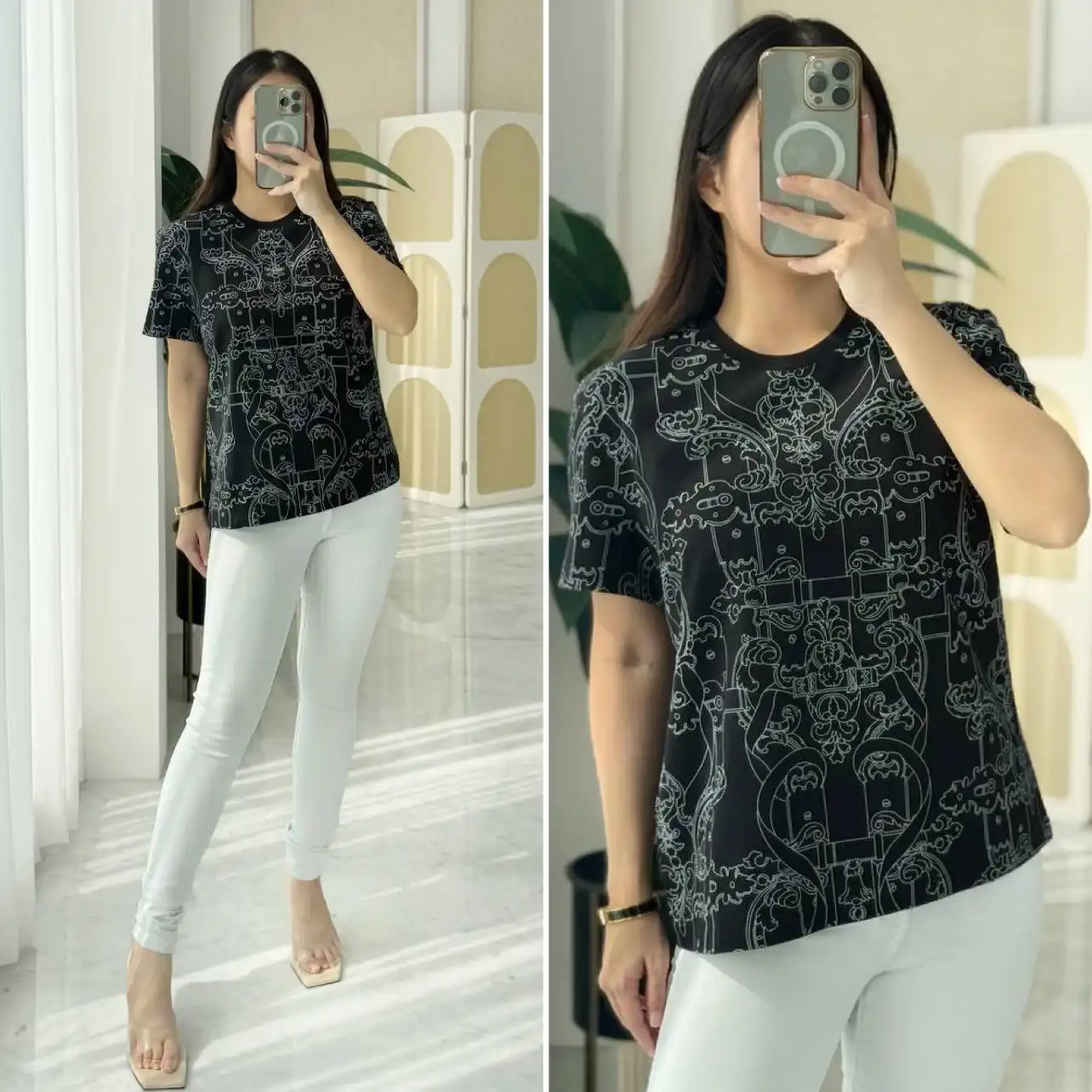 Hermes Ferronnerie Remix Straight T-Shirt Black - photo 1