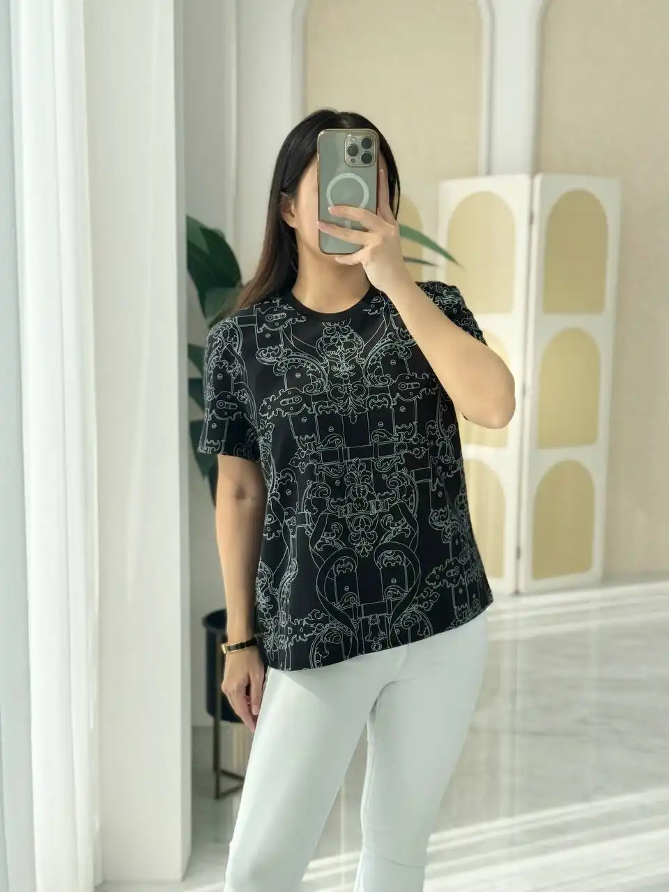 Hermes Ferronnerie Remix Straight T-Shirt Black - photo 3