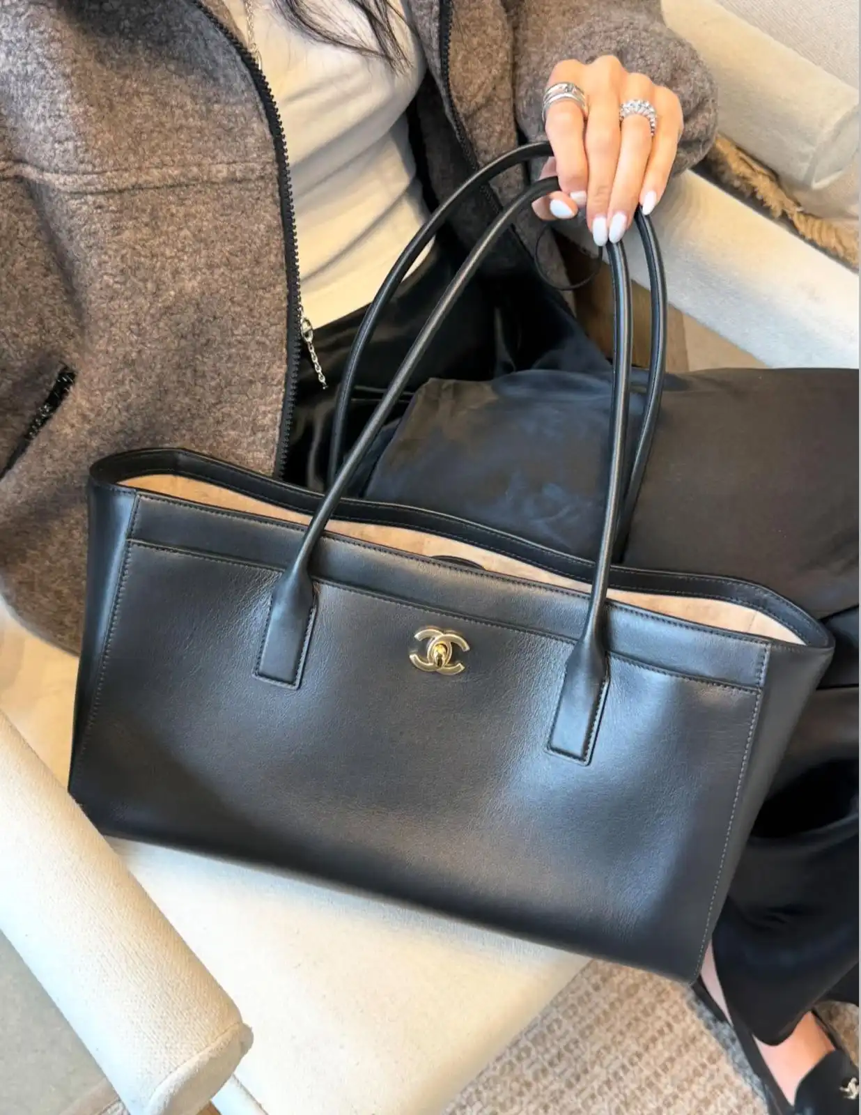 CHANEL Chanel Executive Tote Black GHW