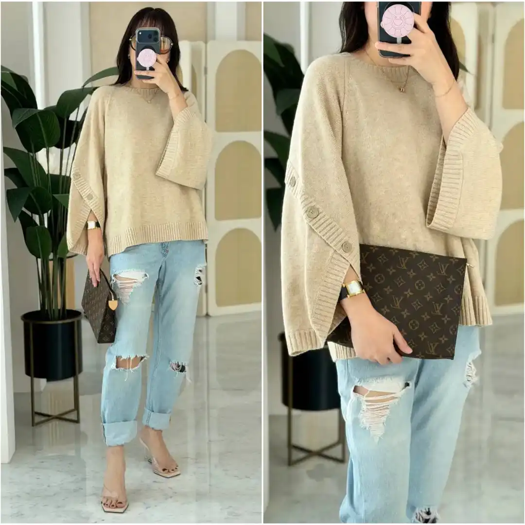 ETC Max Mara Sweatshirt Batwing Beige