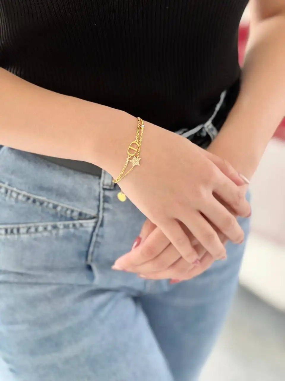 DIOR Dior Petit CD Double Bracelet
