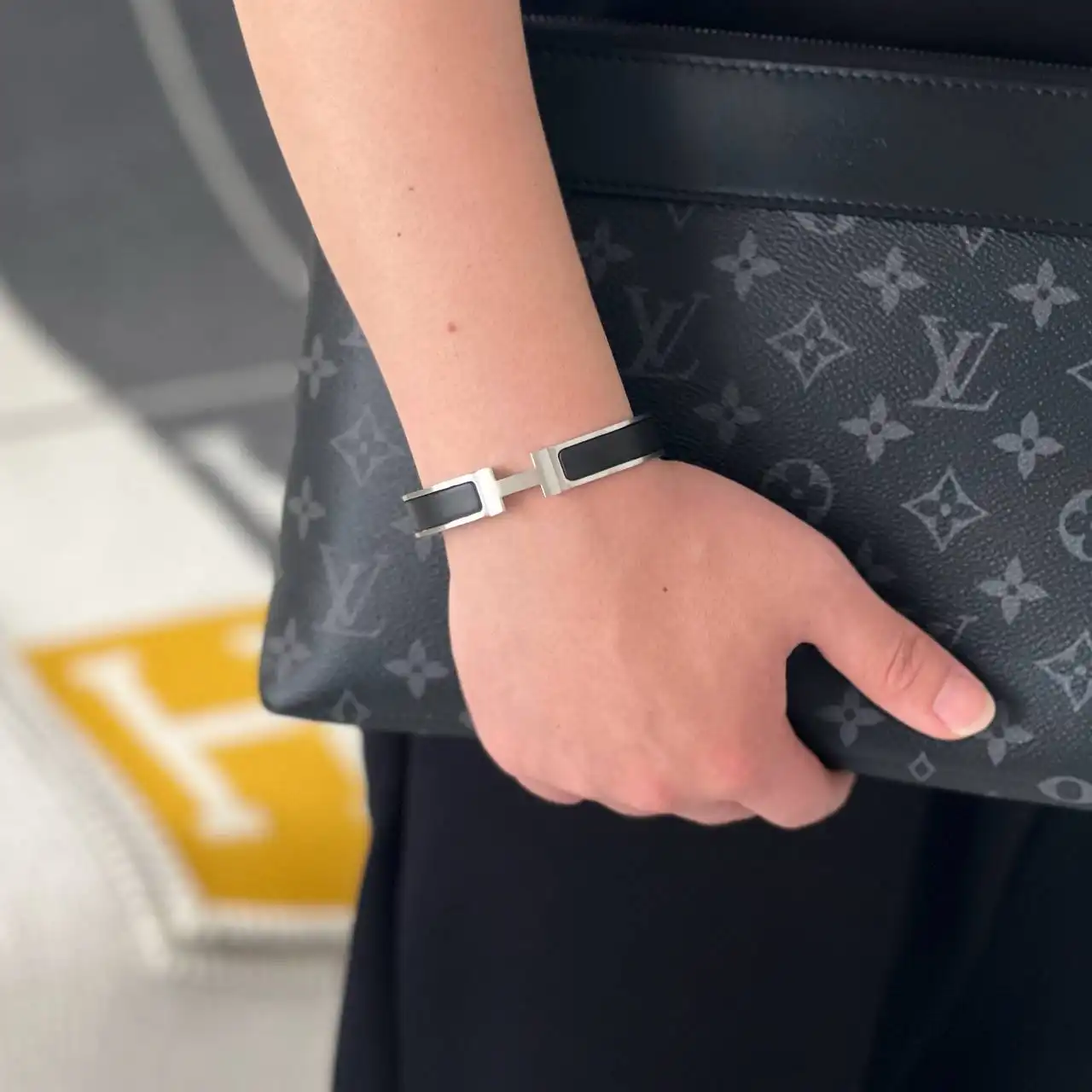 Hermes Clic HH Bracelet Black / Noir Mat PHW - photo 4