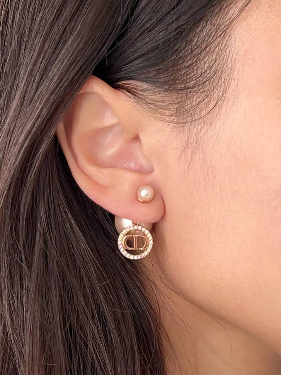 DIOR Dior Tribales Earrings CD Mid Blink Pearl Pink