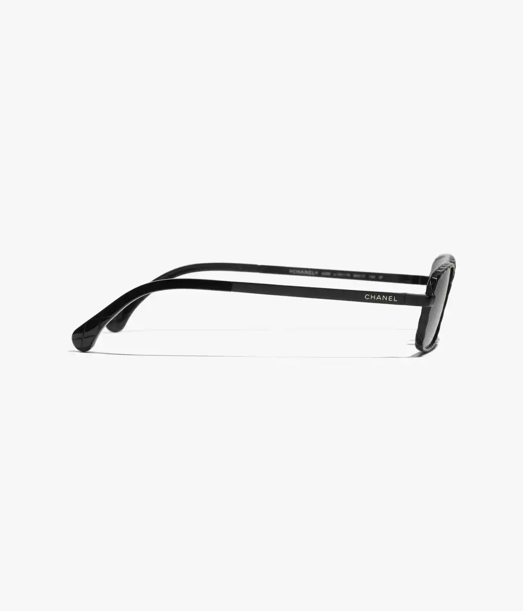 Chanel Rectangle Sunglasses Frame Metal Black With Lenses Black - photo 4