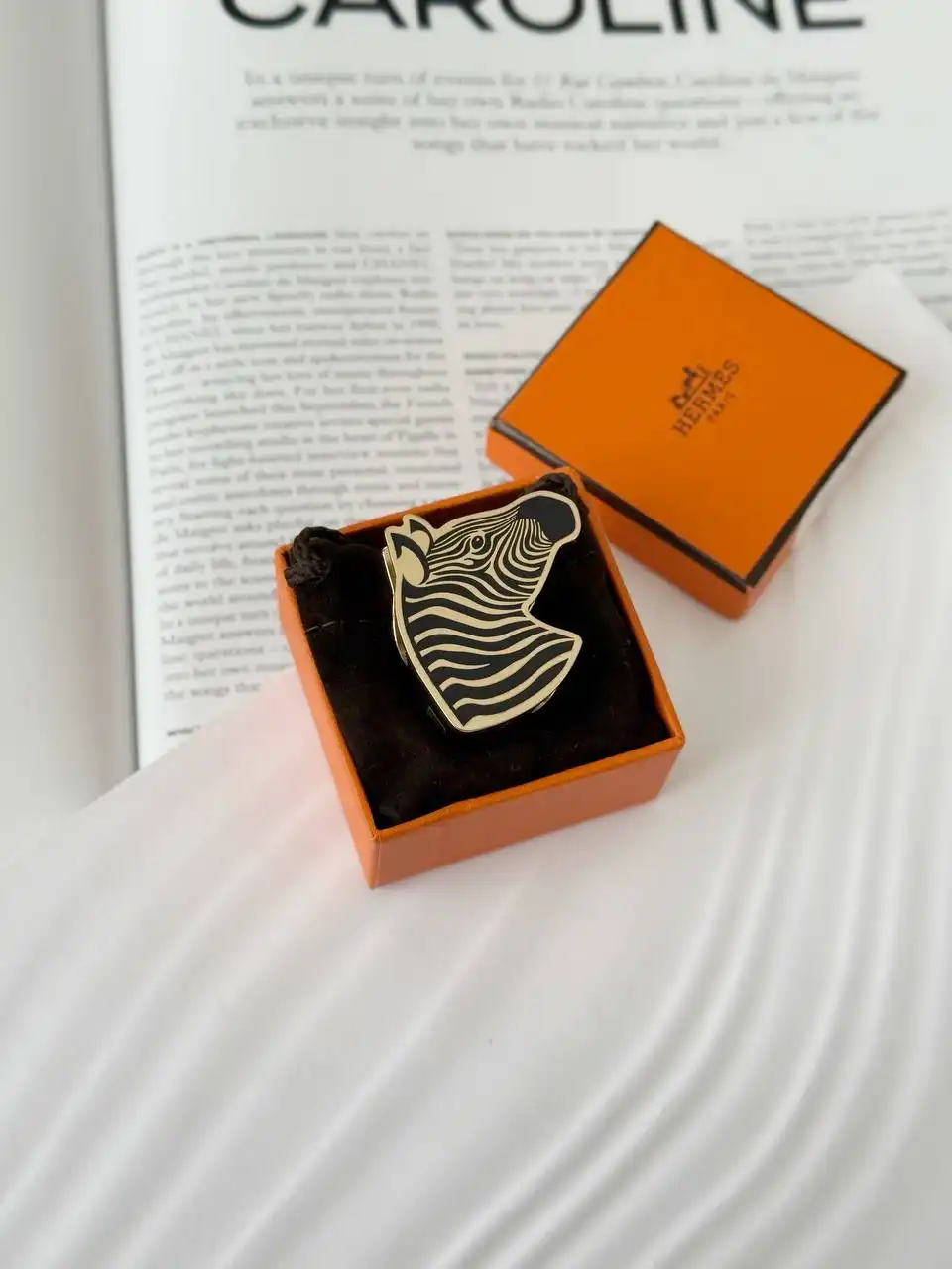 Hermes Hermes Zebra Scarf Ring
