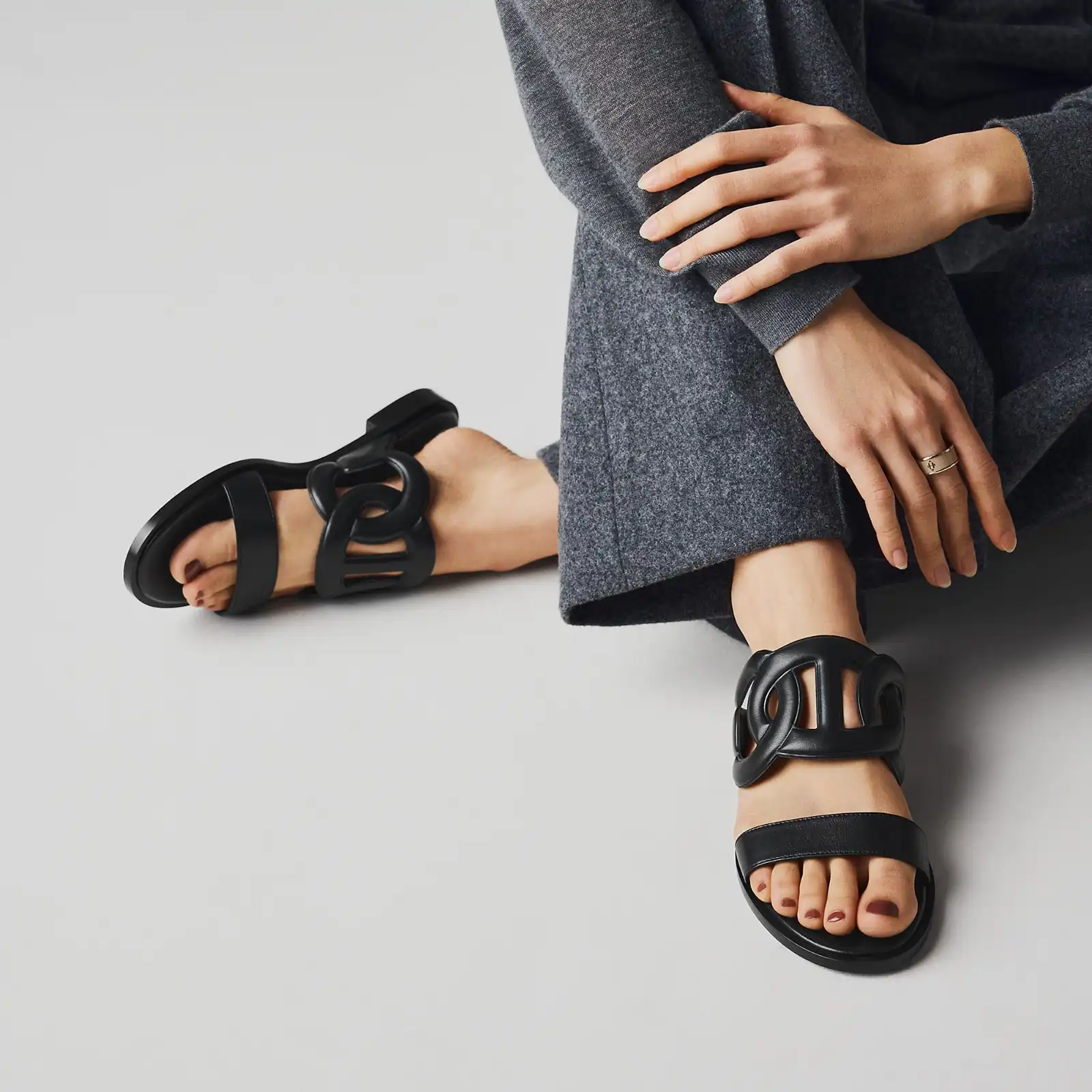 Hermes Lagune Sandal Black / Noir - photo 5
