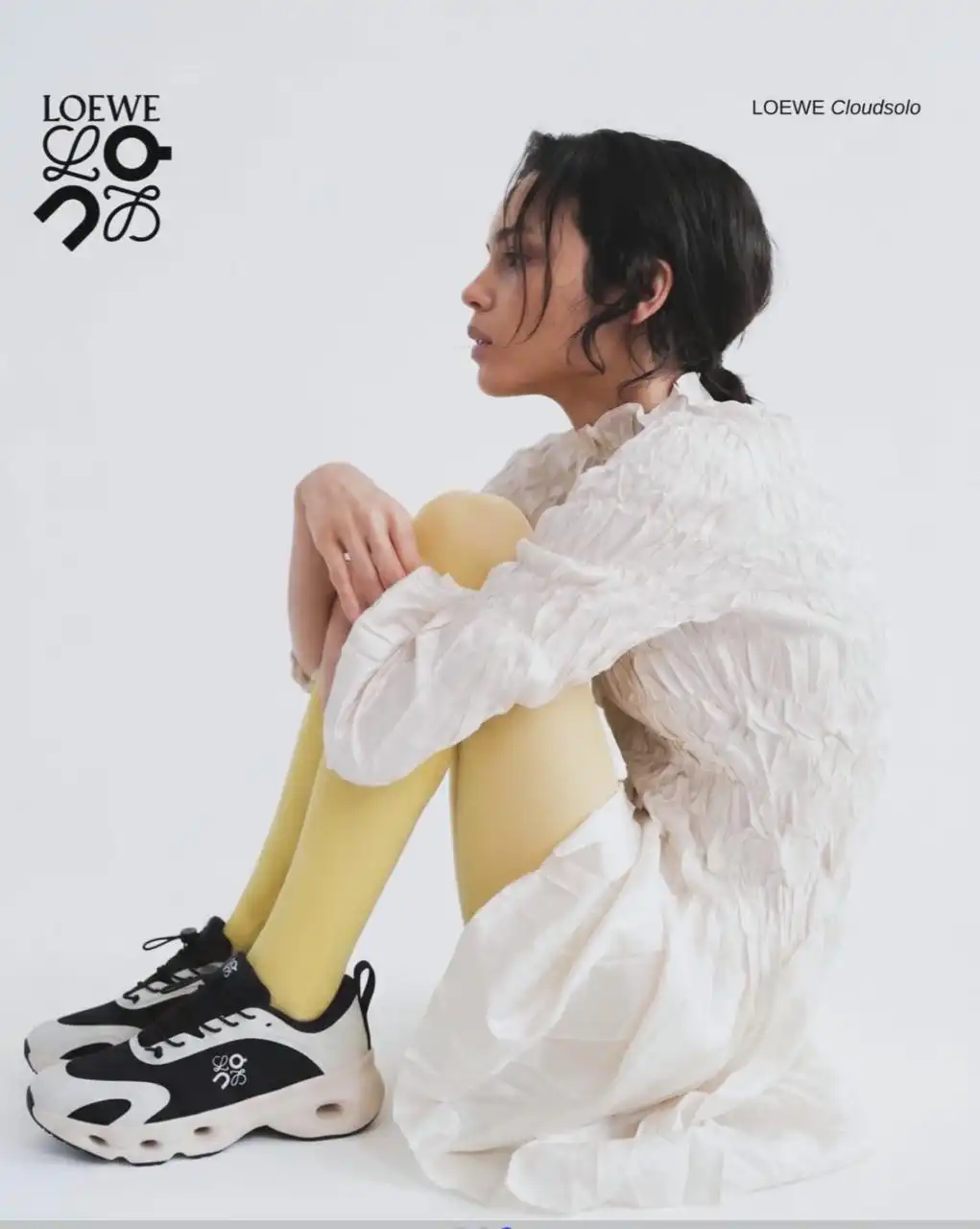 Loewe X On Cloudsolo Sneaker Women Black / Eggshell - photo 9