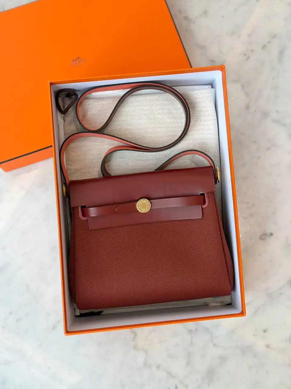 Hermes Mini Hb Herbag 20 / HB20 Rouge H / Rouge H GHW - photo 2