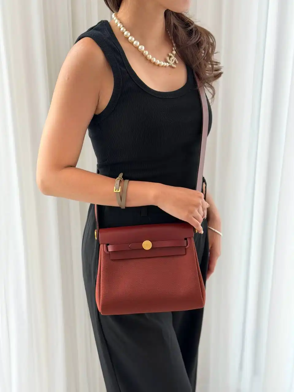 Hermes Mini Hb Herbag 20 / HB20 Rouge H / Rouge H GHW - photo 3