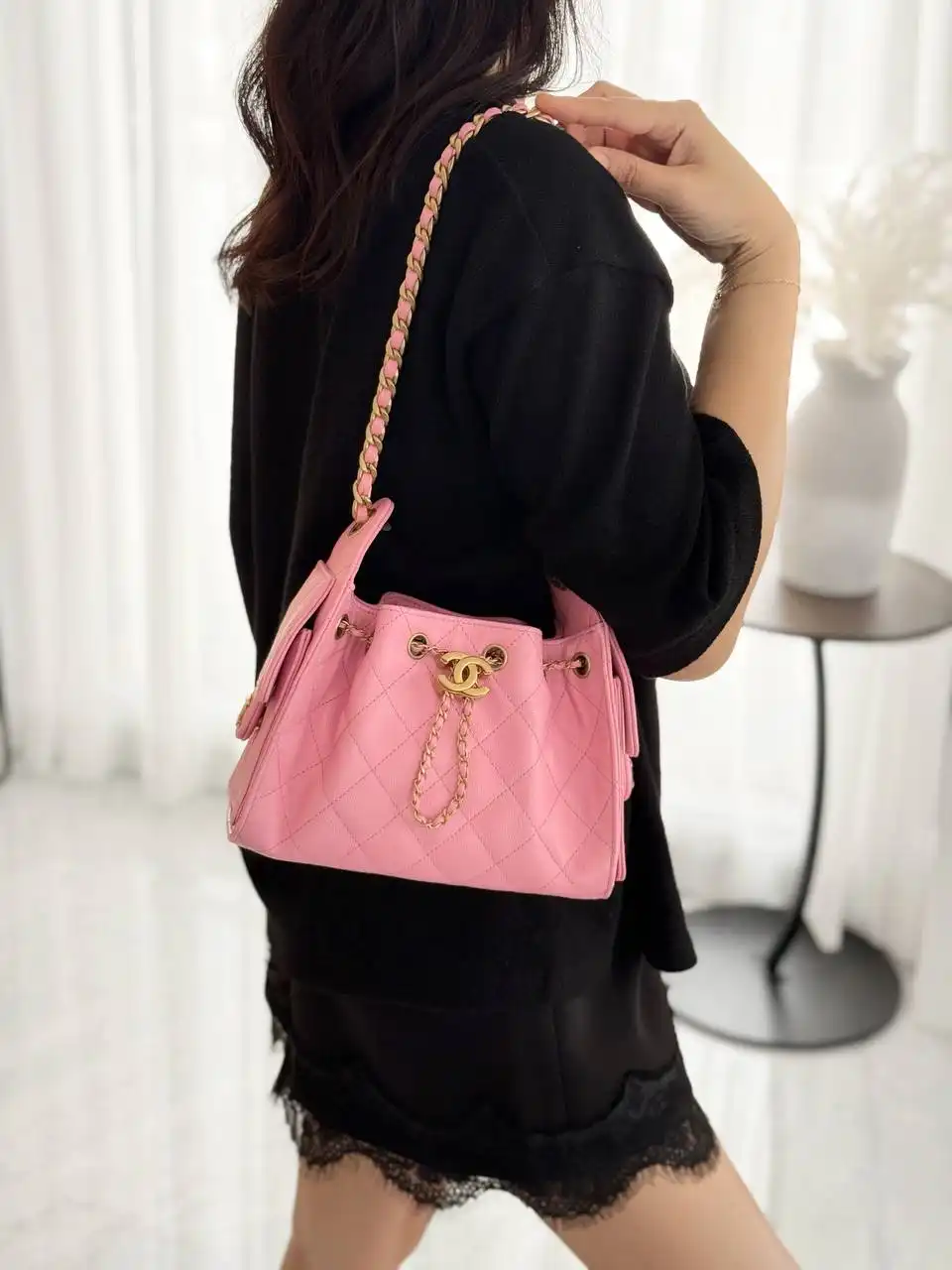 Chanel 25 / C25 Mini Pink Caviar GHW - photo 4