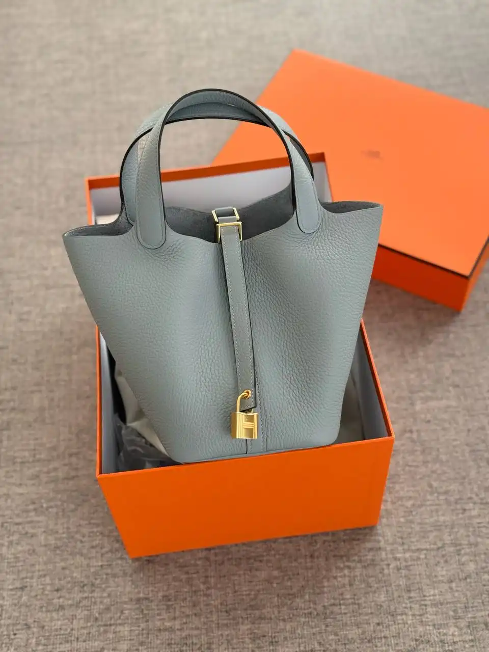 Hermes Hermes Picotin18 / Pico18 Gris Pantin GHW