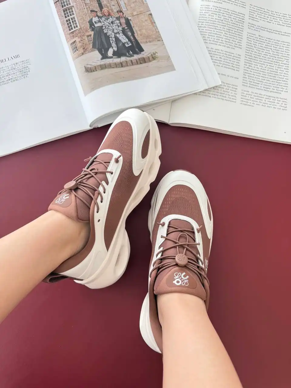 Loewe X On Cloudsolo Sneaker Woman Taupe / Eggshell - photo 3