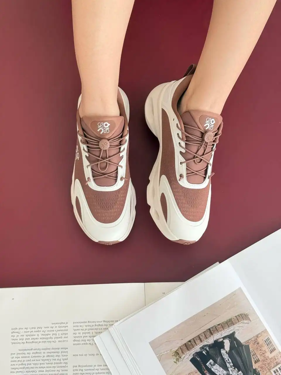 Loewe X On Cloudsolo Sneaker Woman Taupe / Eggshell - photo 4