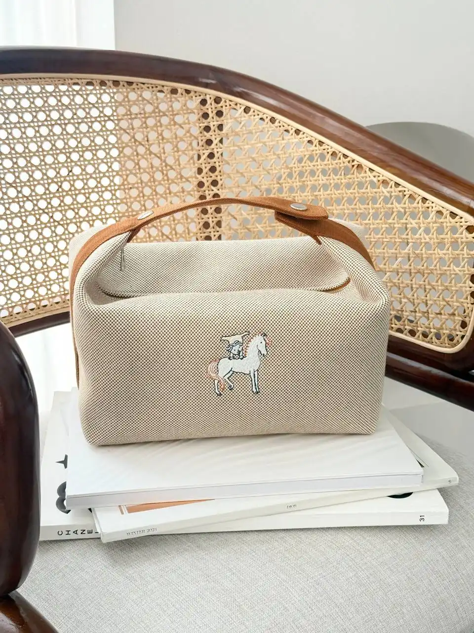Hermes Hermes Bride A Brac GM Cabriole Case Biscuit