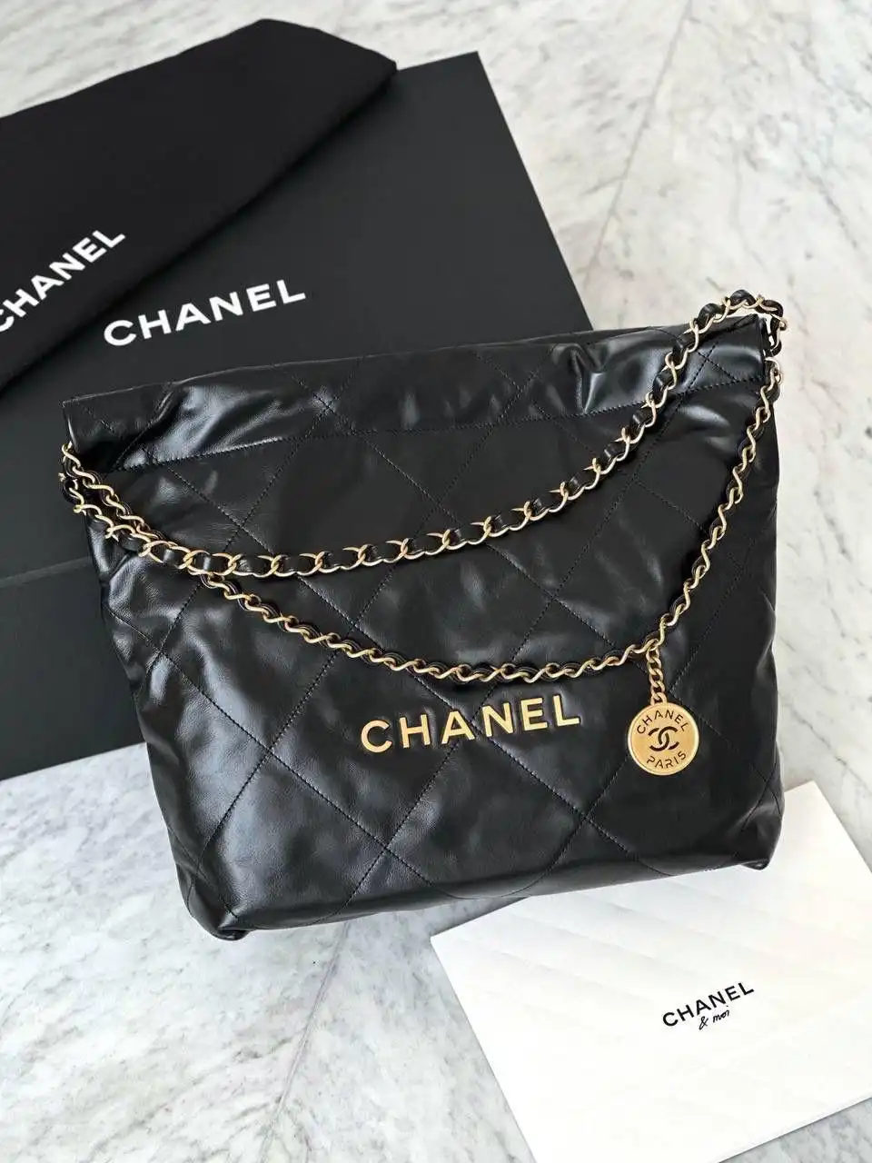 Preloved Chanel 22 Black GHW - photo 3