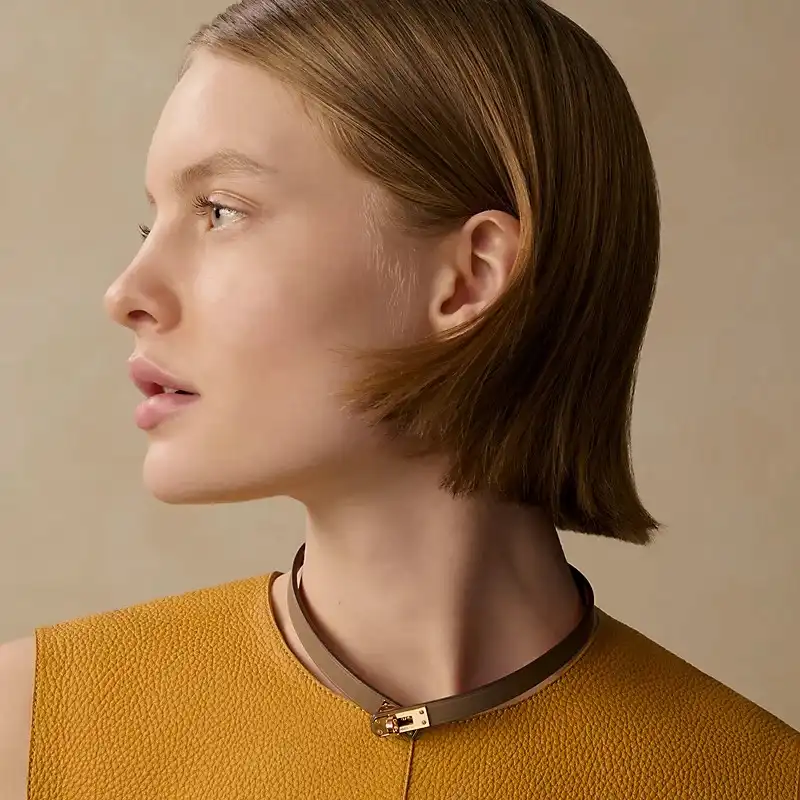 Hermes Mini Kelly Choker Etoupe GHW - photo 4