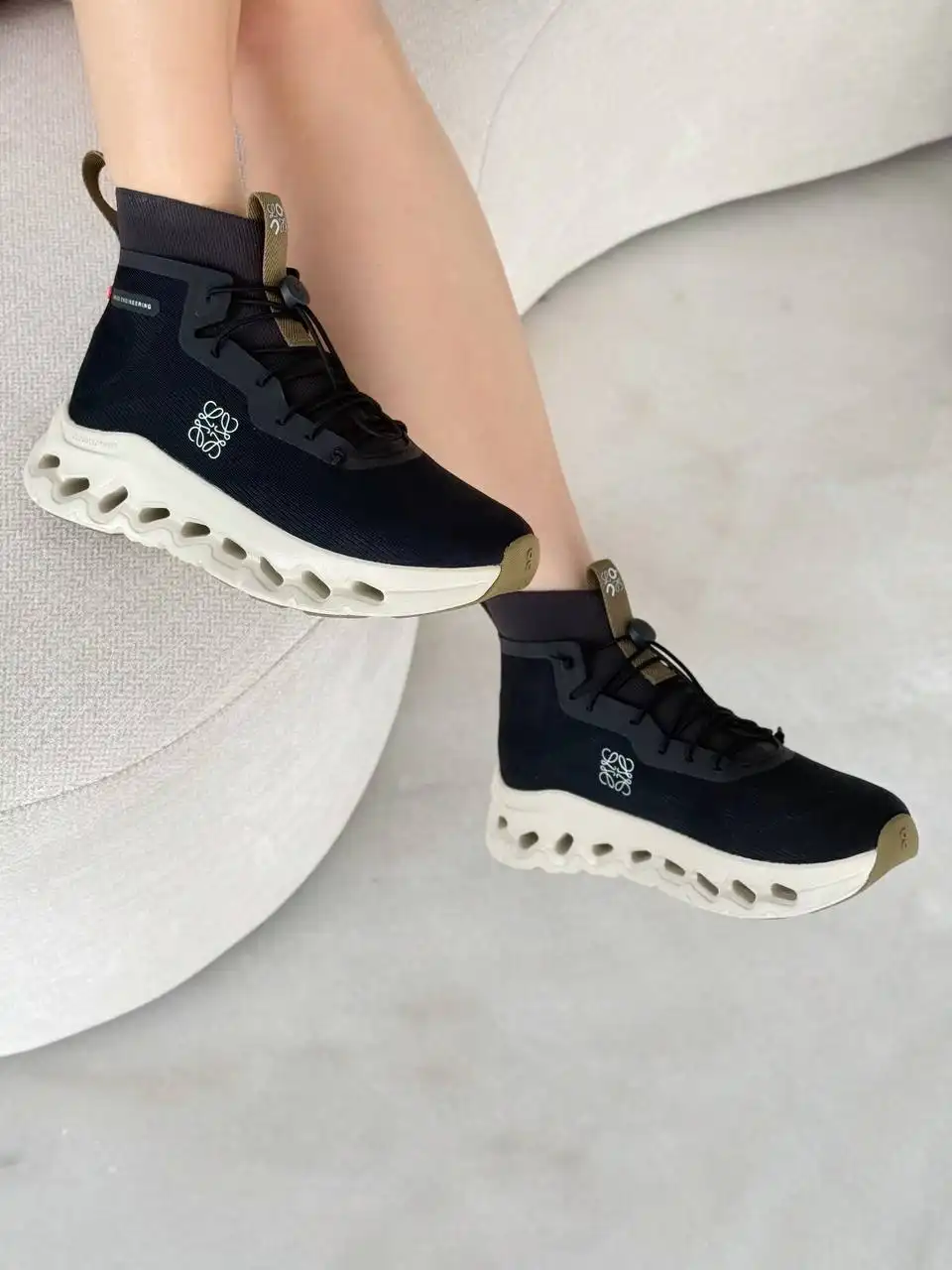 Loewe X On Cloudtilt Hi Sneaker Men Black / Oatmeal / Olive - photo 3