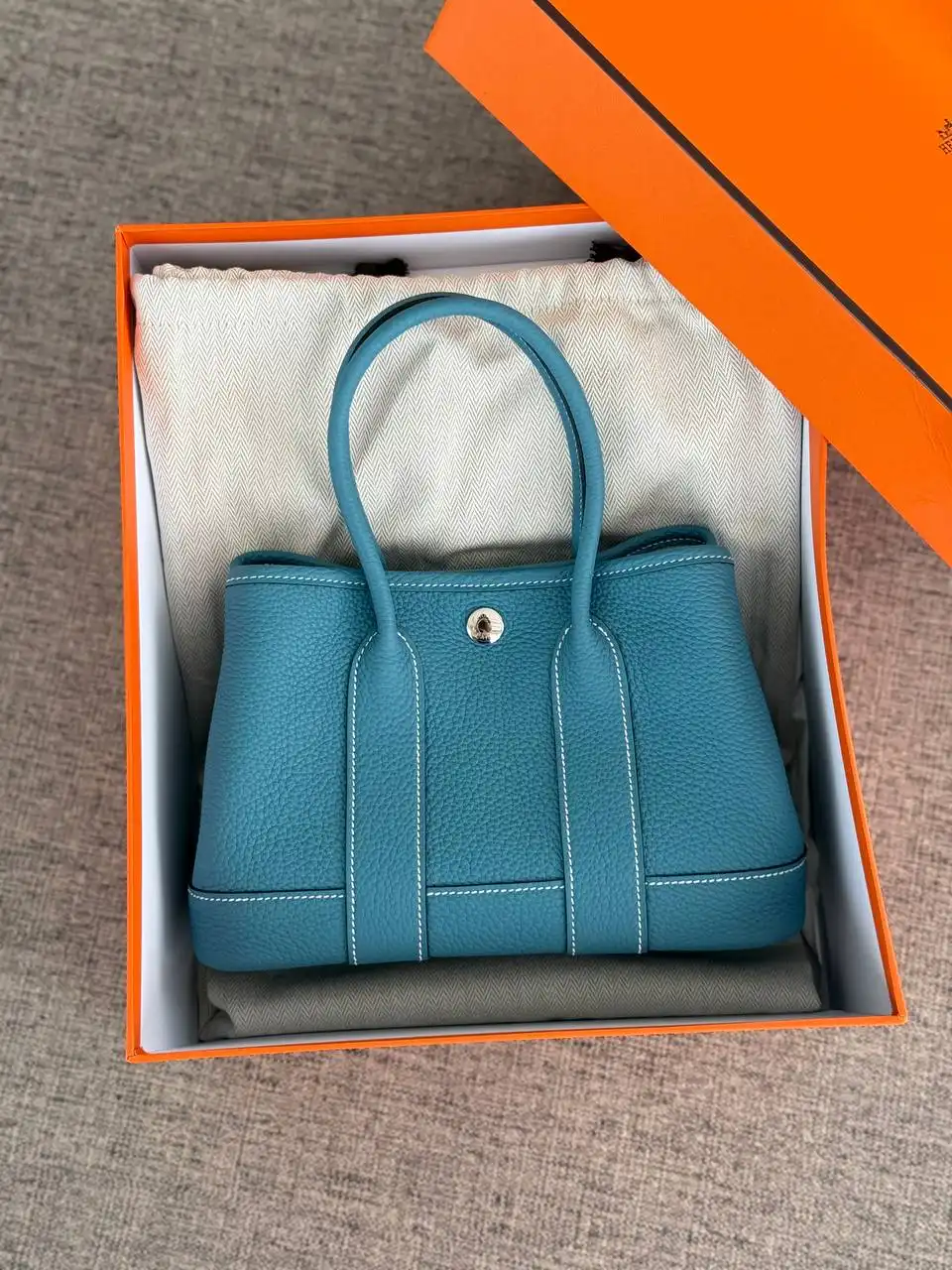 Hermes Hermes Mini Garden Party 23 / GP23 Bleu Jeans / Blue Jeans