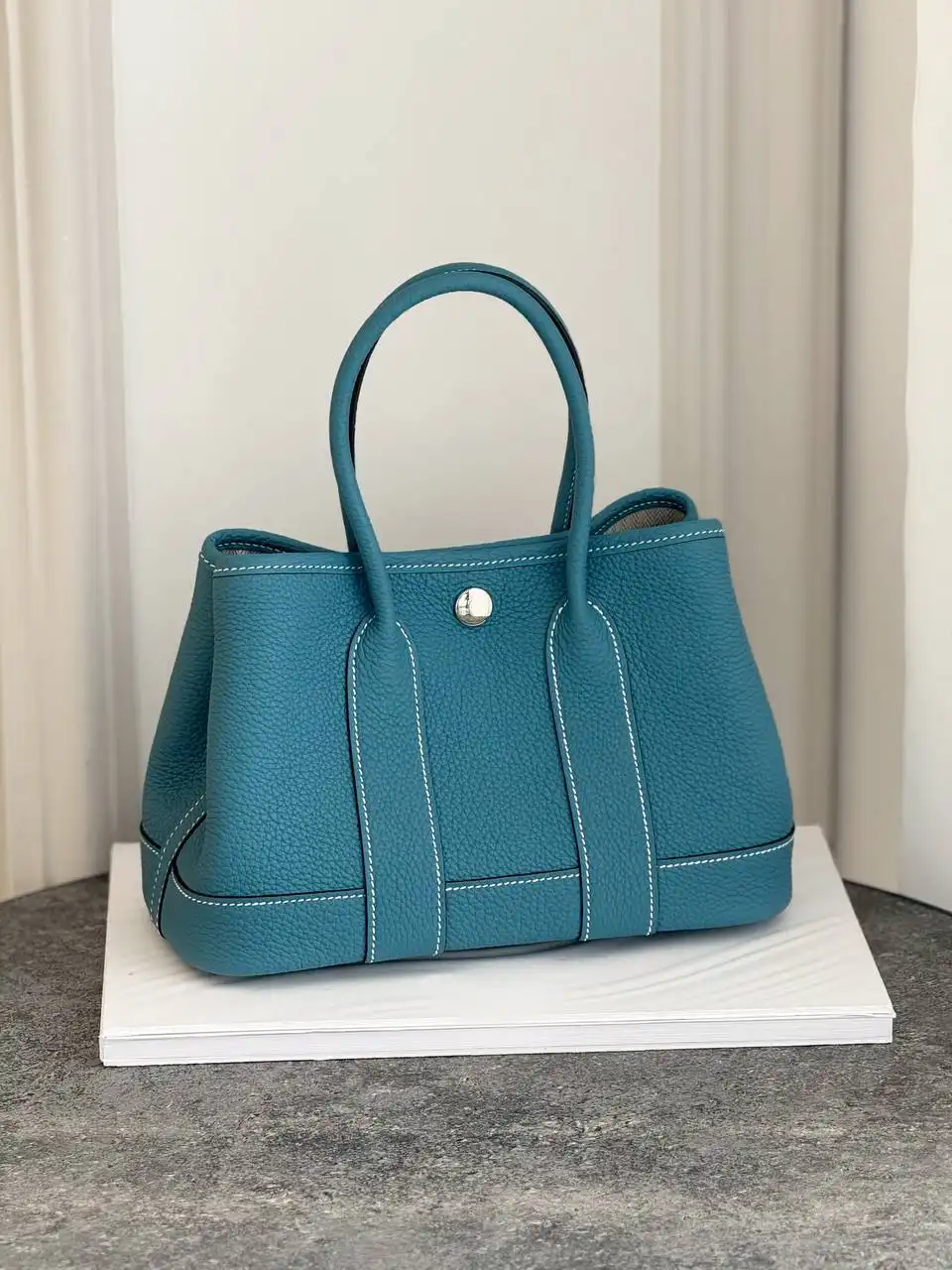 Hermes Hermes Mini Garden Party 23 / GP23 Bleu Jeans / Blue Jeans